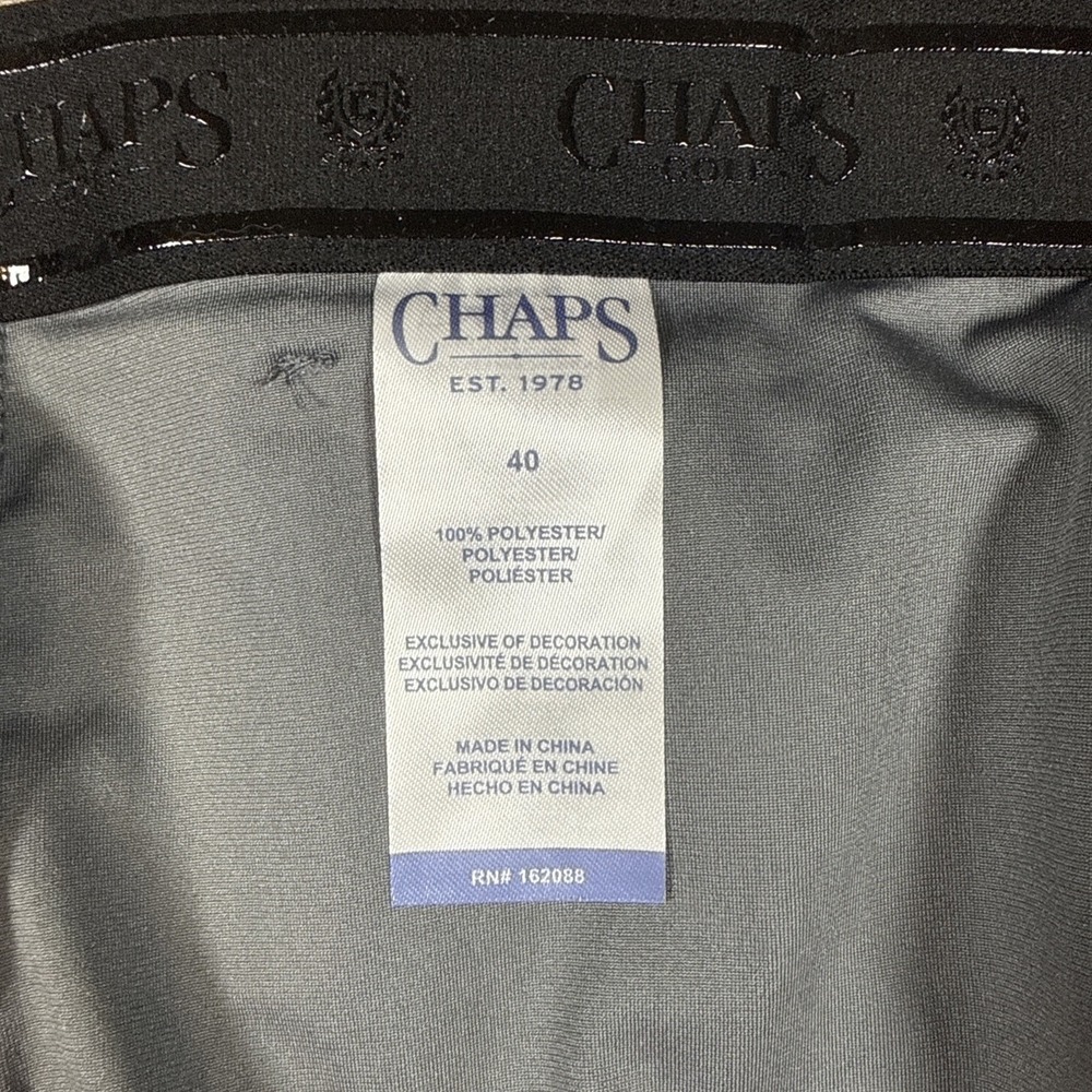 CHAPS Gray Moisture Wicking Stretch Golf Shorts Slim Fit 40" Waist 9" Inseam NWT - Picture 5 of 10